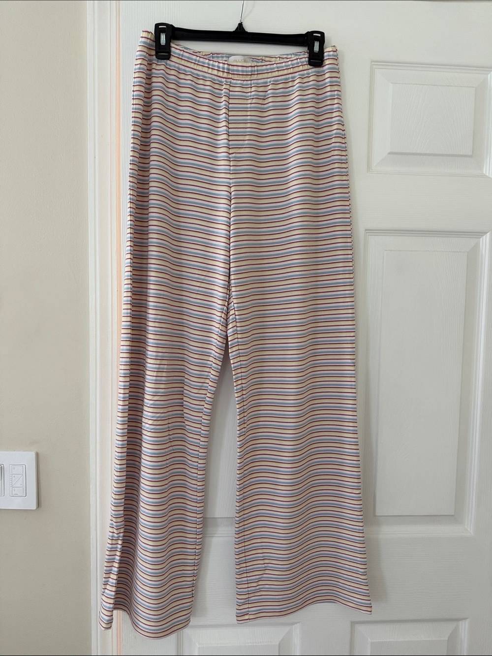 nuuds Multicolor Striped Lounge pants - Pastel Blue, Pink, Yellow, Cream